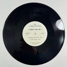 J. HOWARD DUFF BAND : I Told You So! 10” EP 33⅓rpm 1977 RARE NJ PUNK GARAGE ROCK