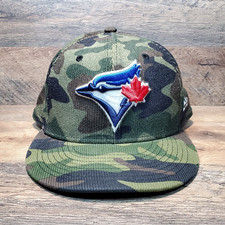 Gorra ajustada Toronto Blue Jays New Era 59FIFTY camuflada de pana 7 3/4 MLB Hat NUEVA