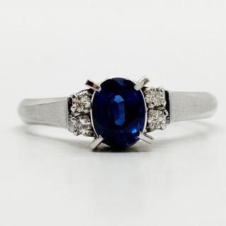 Jewelry Ring Sapphire 0.76ct Platinum 5524487