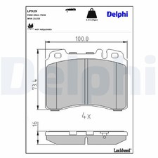 Bremsbelagsatz Scheibenbremse DELPHI LP929 für KLASSE SL R129 W124 MERCEDES S124 Bremsbelagsatz Scheibenbremse DELPHI LP929 für KLASSE SL R129 W124 MERCEDES S124