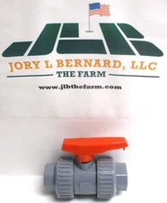 NIBCO - CHEMTROL ,  1" BALL VALVE , SLIP-ON , 5-1/2" END to END, 250-PSI,SURPLUS