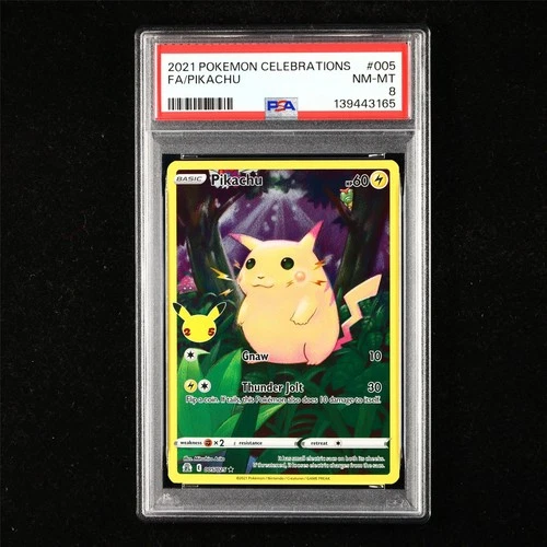 PSA 8 NM-MT 2021 Pokemon ENG Pikachu E 005/025