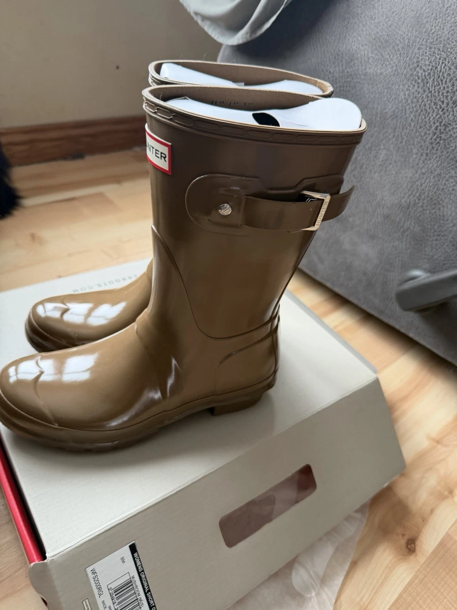 Bottes Cheville Hunter En Cuir Daim Marron - Taille 39 (US 9.5) - Semelle Coin - Neuf Sans Boîte