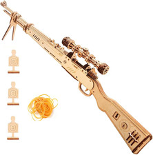 3D Wooden Puzzles Rubber Band Gun for Adults   98k Gun Model, DIY Rubber Band Gu