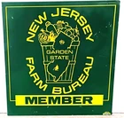 Vintage NEW JERSEY FARM BUREAU "MEMBER" Tin SIGN....COOL!