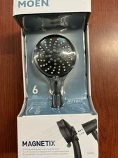 Moen 26000BL Attract Magnetix 6-Spray Handshower Wall Mount Matte Black NEW B25