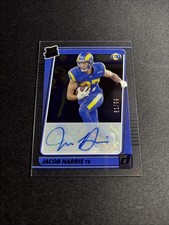2021 Clearly Donruss Rated Rookie Jacob Harris Auto Blue /99 Rams #90