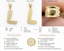 10kt Gold Letter L