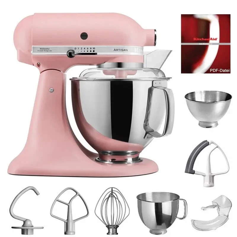 KitchenAid Artisan 5KSM175PSEDR, 4.8L, 300W, Food Processor, Dried Rose /