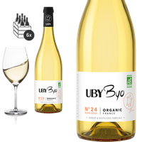 6Er Karton 2023 Bio Uby N° 24 Blanc Doux Von Domaine D'uby ( 6 X 0,75 L )
