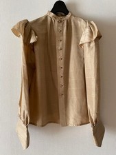 Christian Dior Silk Blouse Gold 100 Silk Pre-Owned