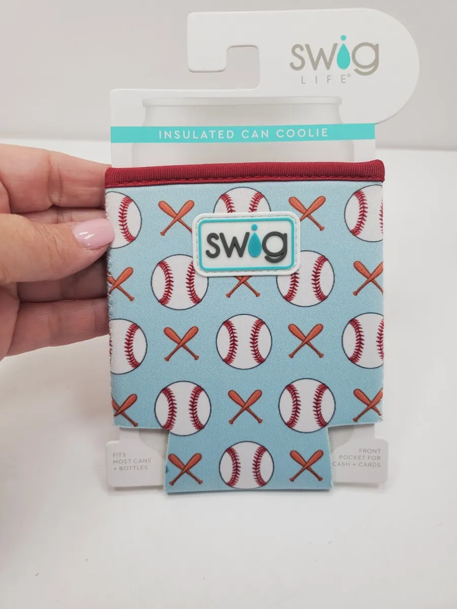 Swig Life Can + Card Holder Neoprene Insulated 12oz, Baseball Home