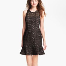Adrianna Papell Racerback BLACK NUDE SIZE 6 #472 NWT
