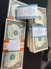 50 2021 Uncirculated $1 Dollar Bills From BEP Bundles Atlanta