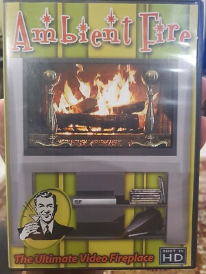 AMBIENT FIRE RARE DVD THE ULTIMATE VIDEO FIREPLACE DECORATIVE HD TV MOOD SETTING