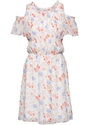 TRAUMHAFT SOMMER KLEID IN WEIß/MULTI  MIT CUT-OUTS SUPER DESIGN Gr.42 NEU /8459