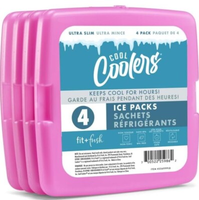 Fit & Fresh Cool Coolers Slim, Reusable Ice Packs for Lunch Bags-FAST ...
