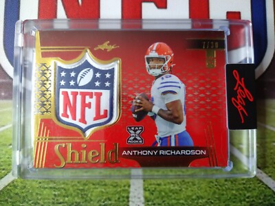 Anthony Richardson Rookie 2023 Leaf NFL SHIELD PATCH LOGO #/30 Colts RC