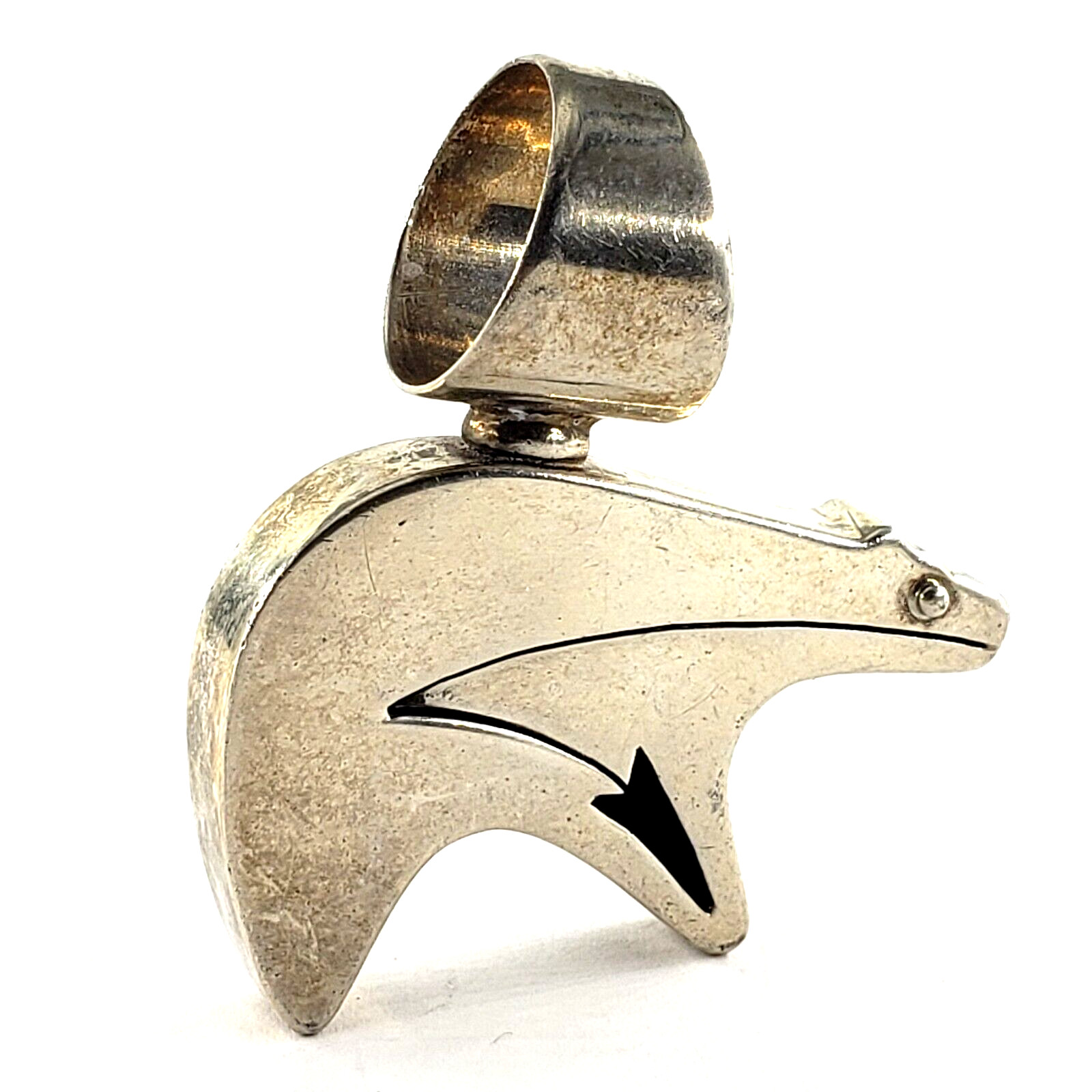 WAYNE ETSITTY Signed Sterling Silver Pendant Larg… - image 3