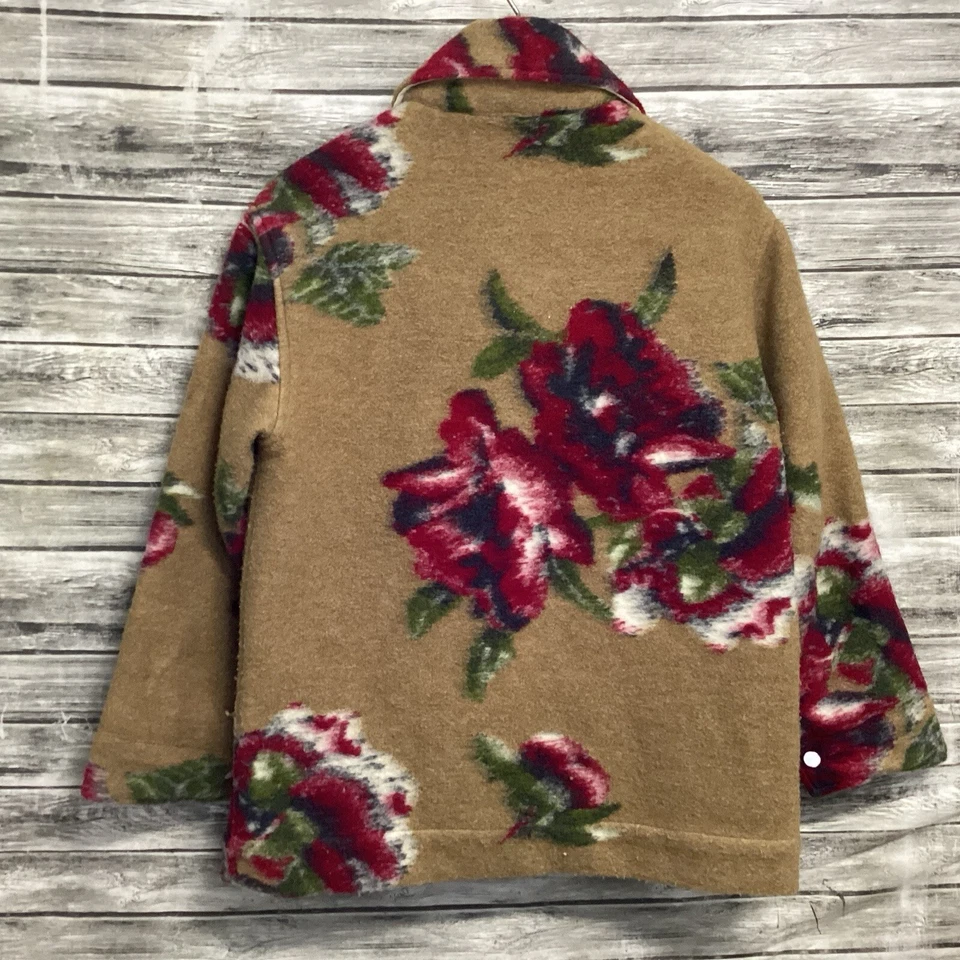 Chaqueta Carleen by Anthropologie Mujer XS Marrón Estampado Floral Lana Abrigo Boho Foto 2 de 4