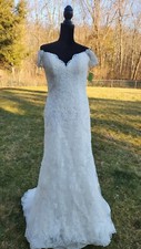 wedding dress size 12 color ivory  designer Morilee
