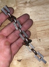Sterling Silver .925 Bracelet American USA Made Vintage Women Men Ornate 7β GIFT