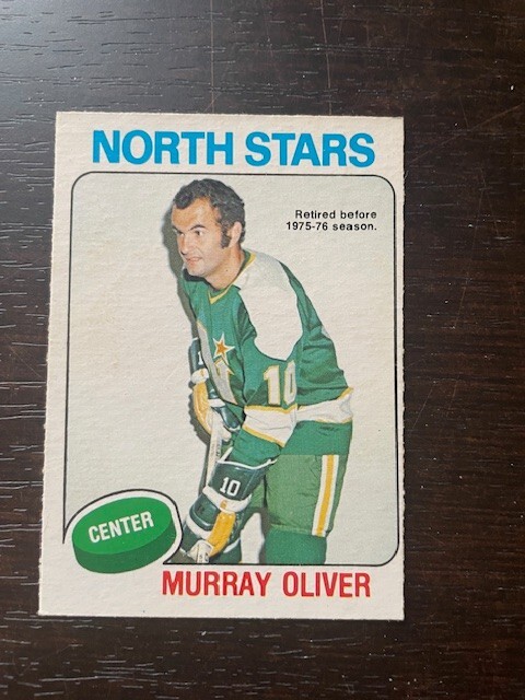 1975-76 O-Pee-Chee OPC set break #335 Murray Oliver - Minnesota North Stars NRMT