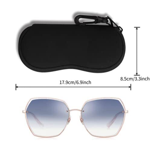 Sunglasses Soft Case Ultra Light Neoprene Zipper Eyeglass One Size 1 1a-black - Bild 2 von 6