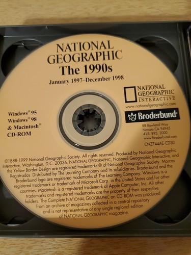 National Geographic The 1990's CD-ROM 3 Disc Set Windows 95 98 Macintosh - Picture 5 of 6