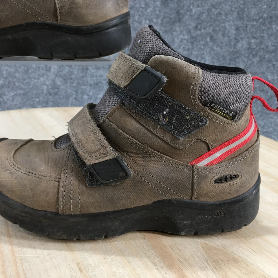 Keen Botas Niño 13 Botines Cuero Marrón Gancho y Lazo Punta Redonda Informal Foto 4 de 4