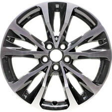 New 17 X 7 5x100 Machined Black Alloy Wheel Rim 2017-2019 For Toyota Corolla