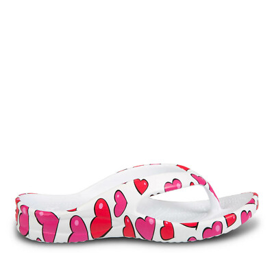 NEW Girl *8* or *10* DAWGS Hearts Slides Sandal FLip FLops Cute!! 