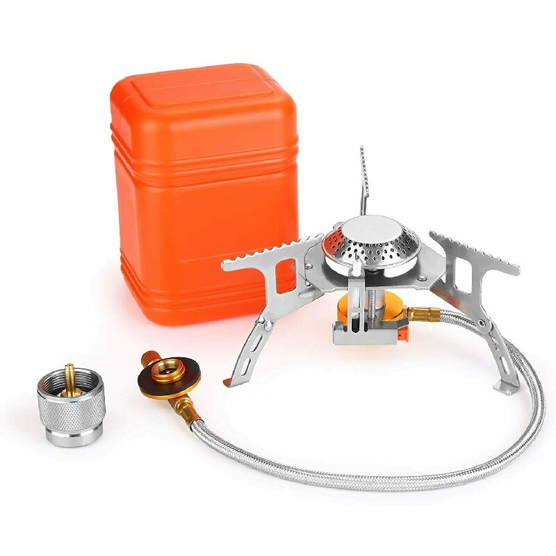 3700W Portable Backpacking Camping Gas Stove with Piezo Ignition, Burner,  Case | eBay