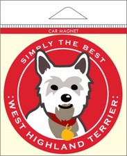 Westie Car Magnet 4x4"