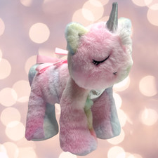 NEW Unicorn Stuffed Animal Bag Plush Purse Tie Dye Rainbow Crossbody Girls 4