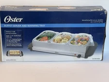 Oster 1.5 Qt Triple Buffet Server/Warming Tray In Original Packaging, Never Used