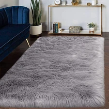 Large Area Rug Carpet Fluffy Faux Sheepskin Shag Rug Super Soft Fluffy Rug 