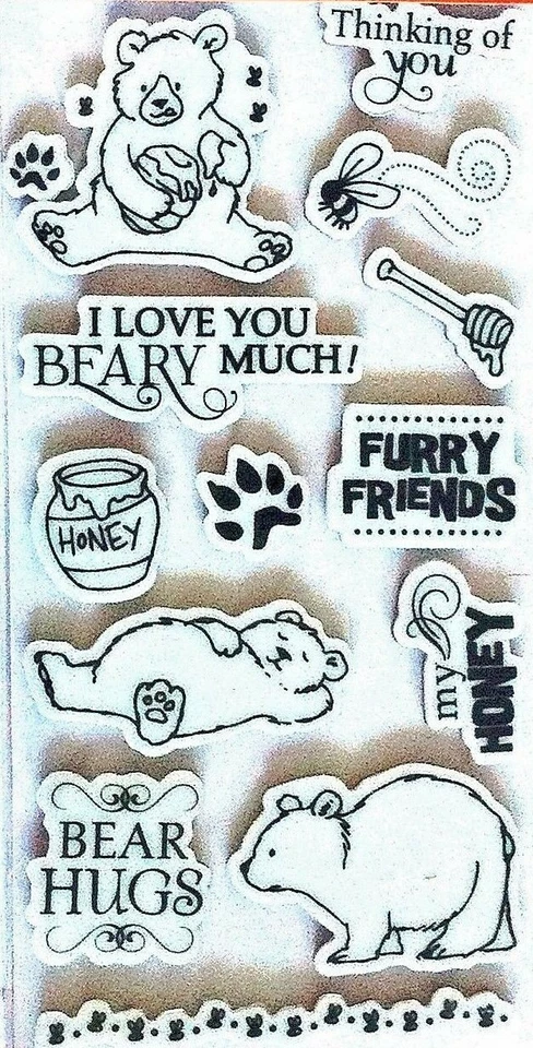 Juego de estampillas de goma Beary Fun Bears de Fiskars ¡NUEVO! 136610 Foto 2 de 3