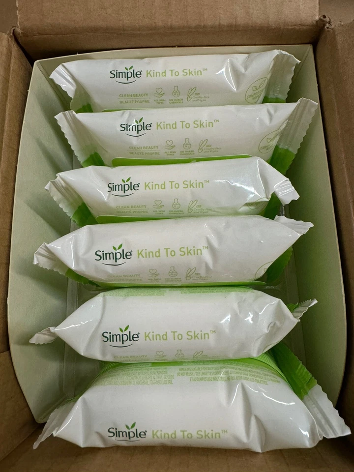 Simple Eye Make-Up Remover Pads 30 Count 2.5” x 2.5” (6 Pack) Sealed - Image 2 of 4