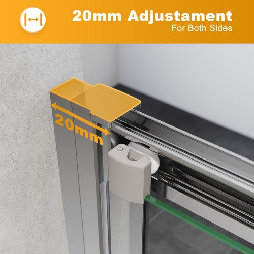 Folding Showe Door Bifold Shower Screen Wall to Wall Size 800/860/900/1000mm - Picture 8 of 22