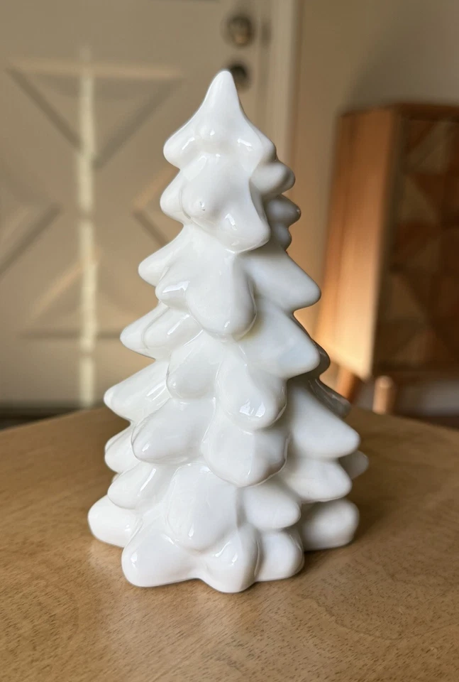 Mosser Glass USA Christmas Tree - MILK GLASS (WHITE) - 5.5" tall Holiday Decor