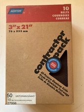 Norton 3 x 21 50 Grit Contractor 10 Pack for Belt Sander