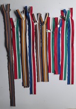 STOCK RIMANENZE CERNIERE LAMPO LOTTO 11 PEZZI da 30 cm. a 53 cm. vari colori