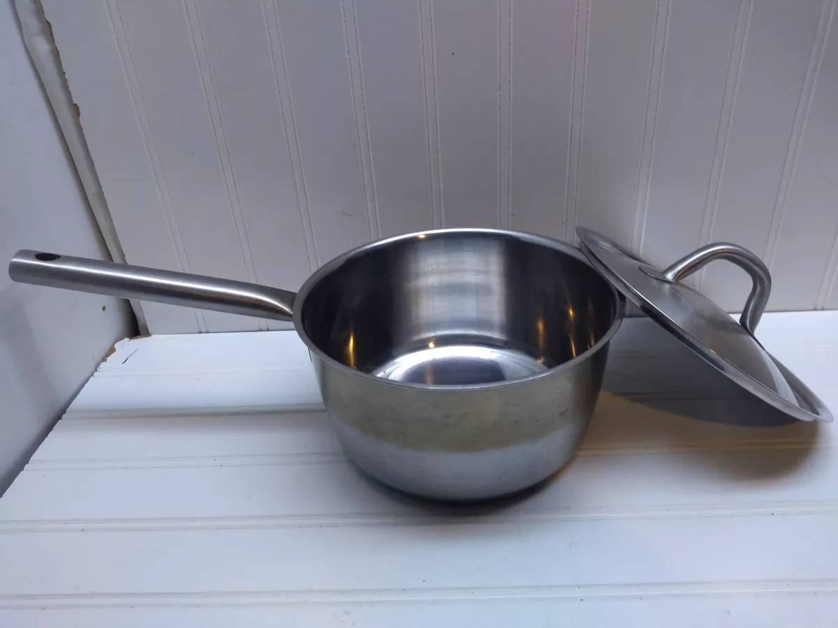 IKEA Cookware Stainless 2 Qt Saucepan Measuring Windsor Saute Frying Pot Lid