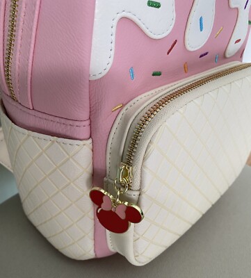 New Unopened Pink A La Mode Strawberry Sundae Loungefly Backpack NEW Loungefly Strawberry Sundae Minnie Mouse Mini Backpack  main image 2