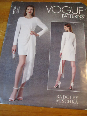 Vogue v1776 DRESS size xsmall small med Badgley Mishka Platinum NEW UNCUT 2021