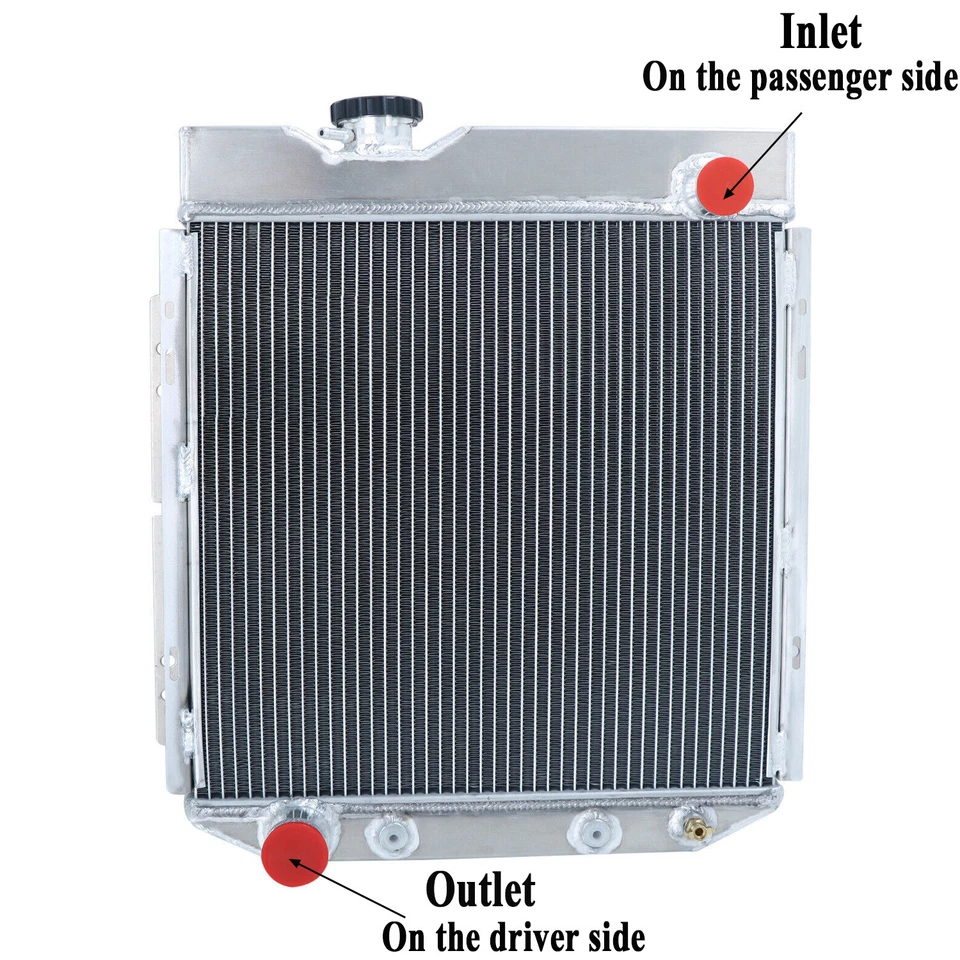 ASI 4Row Aluminum Radiator For 1965~66 Ford Mustang 1960-65 Falcon Mercury Comet Foto 2 de 4