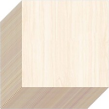 Pack of 18 Basswood Sheets Unfinished Plywood Board for House Plane DIY New