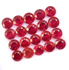 6.50 Natural Red Ruby Round Cut 25 Pcs 4x2 mm Loose Gemstone GDGL Certified F4