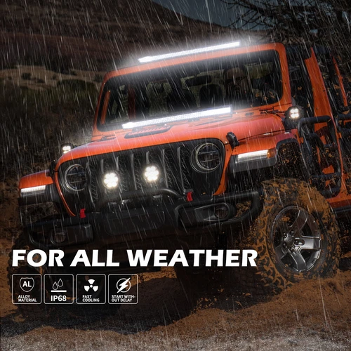 Tri-row 22" 32" 42" 52" LED Work Light Bar Combo Kit 4WD Offroad Driving Truck - Picture 9 of 31